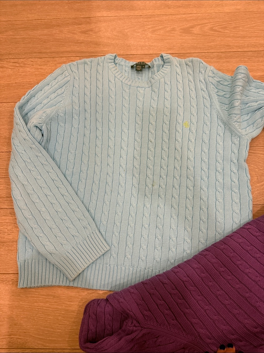 Two Ralph Lauren Cable knit cotton sweater - Picture 3 of 3